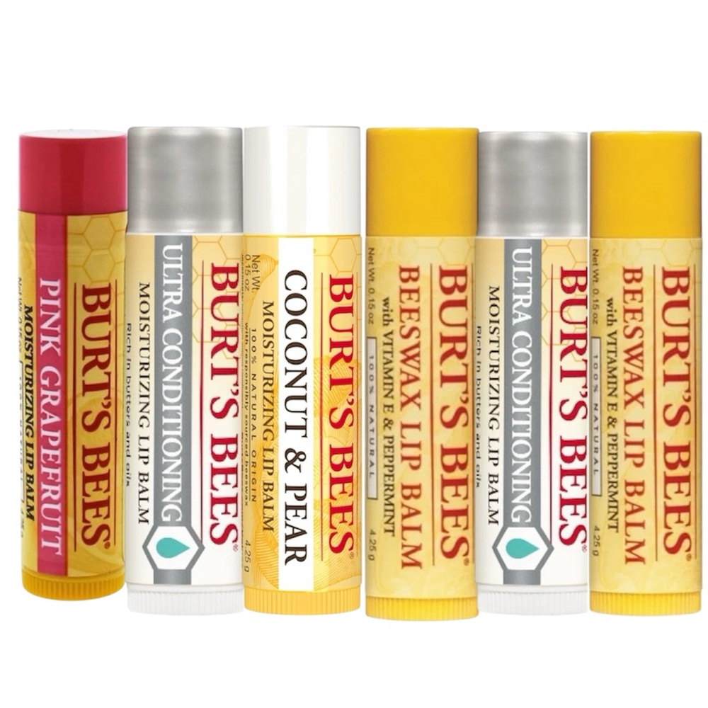 Pack of 6⚡️Burt's Bees Lip Balm